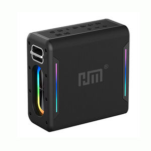 新しいポータブルワイヤレスBluetoothカラオケスピーカー、マイク付きステレオスーパーバスウーファーアクティブBTサブウーファーRGBライトパーティースピーカー - Product Image 3