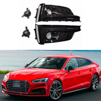 Grille de phare antibrouillard en plastique noir brillant style PNB S5, nouvelle couverture de phare avant pour Audi A5/S5 2020-2024 B9.5 avec garantie d'un an