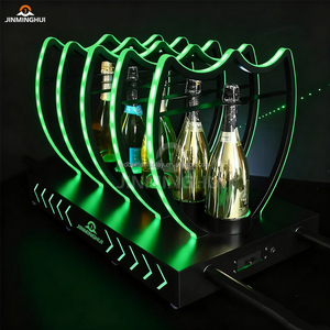 Fonte di fabbrica nuovo Design Led incandescente 5 bottiglie di metallo Rack 5 Led <span class=keywords><strong>Display</strong></span> bottiglia presente per Bar Nightclub - Product Image 4