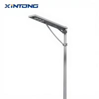 Lampadaire solaire tout-en-un XINTONG avec garantie de 5 ans, LED monocristalline, IP67 étanche, DC 60W-120W, batterie LiFePO4