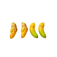 Nouveau jouet créatif transfrontalier en forme d'aliment simulé, Squishy banane en PU à rebond lent, Jouet anti-stress en forme de fruit, Coffret