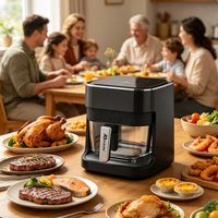 Friteuse à air Anbolife 3,5 L avec système de circulation rapide de l'air, 80 % moins de graisse, écran LED, protection contre la surchauffe et interrupteur de sécurité CB
