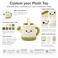Peluche personnalisée OEM ODM en forme d'arrosage de plantes, jouet en peluche sur le thème du jardin, poupée en peluche, mascotte botanique, cadeau en peluche