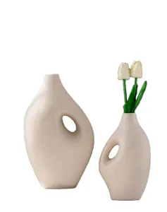 Arranjo De Flores De Alta Qualidade Personalizado Nórdico Vaso De Flor Moderno Vaso De Cerâmica Decorativas Para Decoração