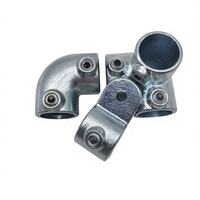 Raccord coudé à 90 degrés, colliers de serrage réglables pour tubes, collier de serrage pour main courante, connecteurs de tuyaux galvanisés à 3 voies