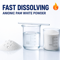 Polyacrylamide Anionique à Dissolution Rapide APAM, Poudre Régulatrice de pH, Haute Efficacité, Pureté 99%, pH 1-14