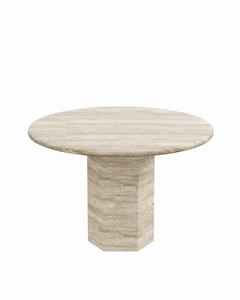 Plateau de table en pierre frittée aspect travertin, 22 mm d'épaisseur, durable et écologique pour restaurants, cafés, hôtels et tables d'extérieur - Product Image 1