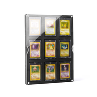 9 fentes mur magnétique acrylique fibre de carbone Psa Football Trading Graded Card Storage Box Holder Protective Foam Insert