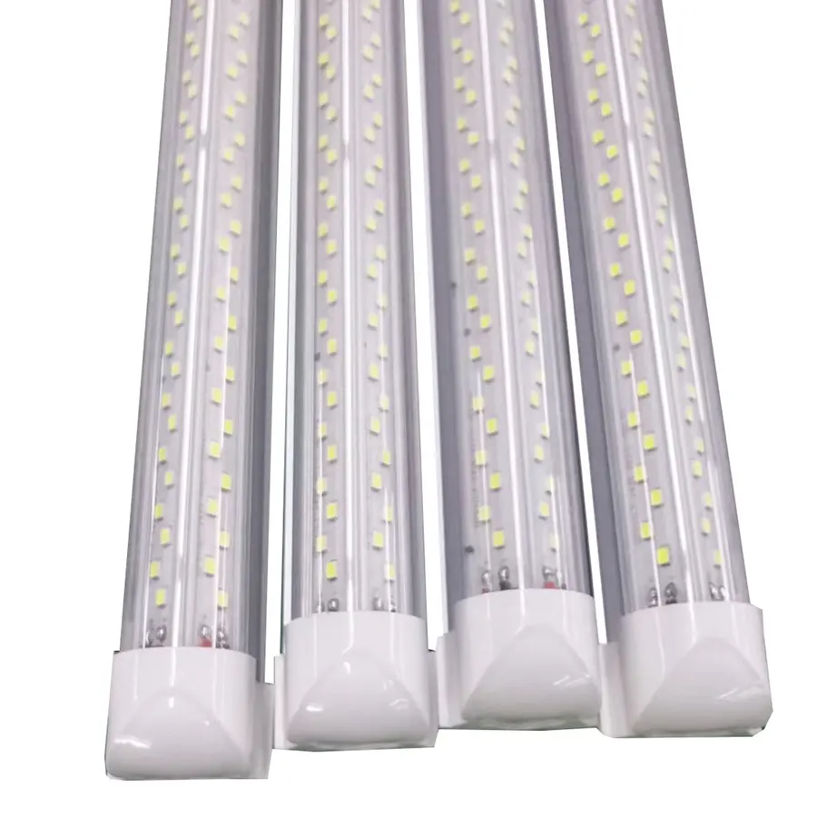 Ip65 6000k t8 5 футов 2 фута 8 футов 2,4 м 45 Вт 72 Вт v-образная встроенная двухсторонняя Светодиодная трубка