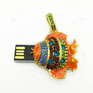 Venta al por mayor a granel Crystal Fish Modelo USB Flash Drive Cool Goldfish USB Memory Stick Thumb PenDrive - Product Image 3