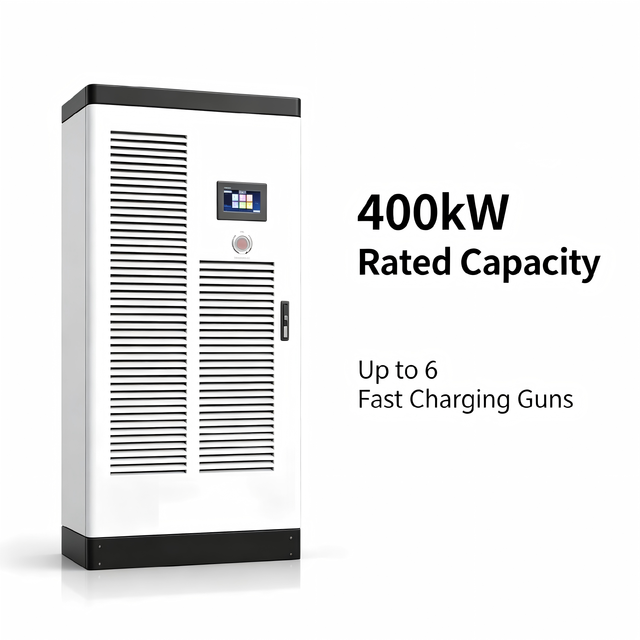 New 400kW Split DC Fast EV Charging Station 6 Guns Commercial Forced Air Cooling 200-1000V IP55 EV Charger EVDCF400 97.2%