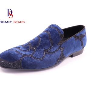 Dreamy Strark Custom Pattern Men's Autumn/Winter High-grade Suede Iron <b>Drill</b> Slip-On Lightweight Comfort Shoes - Product Image 3