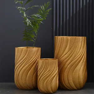 Outdoor Indoor Plant Pots Vertical Fibra Clay Vasos Nova Coleção Atacado Potes Plantador