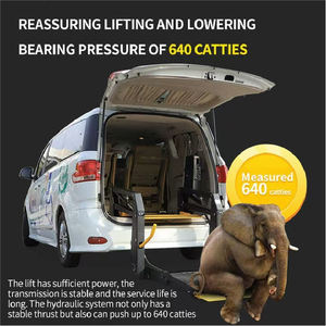 Elevador trasero hidráulico para sillas de ruedas, fácil de operar, con <span class=keywords><strong>plataforma</strong></span> de acero antideslizante para personas mayores con discapacidad, utilizado para furgonetas - Product Image 6