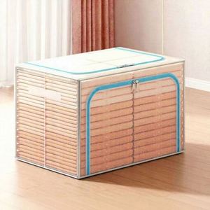 Modern Foldable Fabric Storage Box Zipper Closure Home Organization Container Bulk - Product Image 1