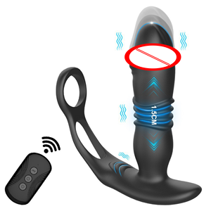 Massaggiatore Prostatico 3 in 1 <span class=keywords><strong>per</strong></span> Uomo con 10 Frequenze di Vibrazione, Telecomando Wireless, Giocattolo Sessuale, <span class=keywords><strong>Vibratore</strong></span> Anale - Product Image 6