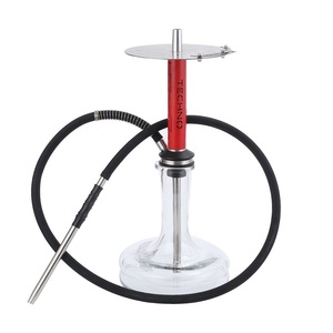 Neueste russische Geometrie <span class=keywords><strong>Techno</strong></span> Edelstahl Shisha modernen Stil <span class=keywords><strong>Deutschland</strong></span> Qualität Shisha Set mit Glasvase Midium Huka - Product Image 3