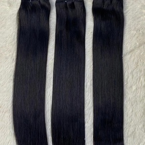 Paquete de Cabello Natural Virgen Súper Doble, Liso y Recto, Color Negro Natural - Product Image 4
