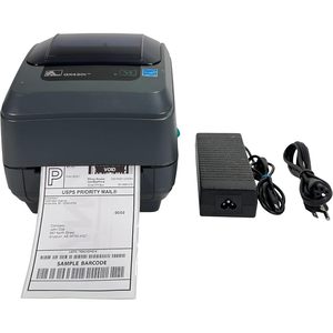 Zebra GX430T Thermal Label Printer 300 DPI USB <b>Ethernet</b> Serial Monochrome With AC <b>Adapter</b> - Product Image 1