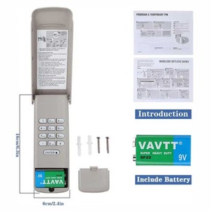 877max an ninh cửa nhà để xe mở bàn phím không dây tương thích với <span class=keywords><strong>chamberlain</strong></span> thợ mở cửa kể từ khi 1993 315/390 MHz - Product Image 5