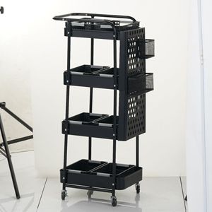 <span class=keywords><strong>Chariot</strong></span> de rangement autoportant en acier au carbone pour cuisine, support multifonctionnel à trois niveaux pour outils de nettoyage au design moderne - Product Image 3