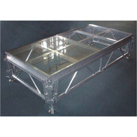 Plate-forme de scène de danse de mariage personnalisée gratuite panneau en verre Mobile en aluminium scène de Concert en plein air de cérémonie de mariage