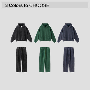 Hoodies Các Nhà Sản Xuất Cổ Điển Rửa Quá Khổ Hoodies Thiết Lập Unisex Sweatsuit Tùy Chỉnh Axit Rửa Hoodies Và Sweatpants Thiết Lập - Product Image 2
