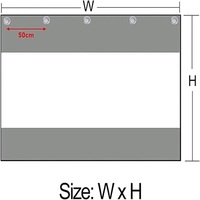 Rideau de porte transparent en PVC enduit, tissé uni, tricoté chaîne, avec œillets métalliques, anti-poussière, pour cloison coulissante, salle blanche, automobile