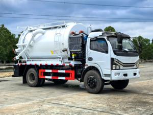 รถดูดสิ่งปฏิกูล Dongfeng 9000L จากโรงงานจีน พร้อมเครื่องยนต์เสริมและปั๊มสุญญากาศสำหรับทำความสะอาดท่อระบายน้ำ มาตรฐานยูโร 3 แบบ 2 เพลา สำหรับฉีดน้ำแรงดันสูงและดูดสิ่งปฏิกูล - Product Image 5