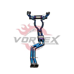 Échappement en titane Vortex Racing compatible avec BMW X3M X4M F97 F98 S58 Valvetronic Catback Performance Muffler Burned Blue Pipe - Product Image 5