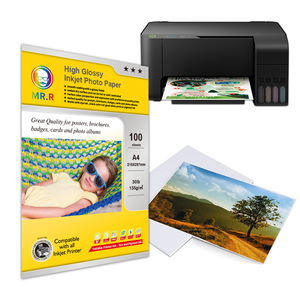 MR.R Tek Taraflı Yüksek Parlaklıkta Inkjet Fotoğraf Kağıdı 210x297mm Paket Başına 100 Yaprak 135gsm 35LB - Product Image 5