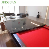 Table de billard de luxe à 3 coussins, sans boules, avec rail et pieds en bois massif, plateau en ardoise, qualité tournoi