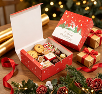 Boîte d'emballage en papier cartonné blanc de qualité alimentaire pour pâtisseries et biscuits, avec couvercle rabattable et séparateur, personnalisable