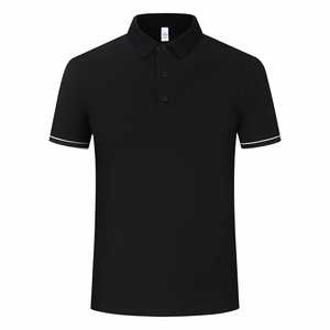 Men's Cotton Polo Shirt Short Sleeve Summer Workwear Business Uniform Navy Blue Aquamarine White Black Irish Green - Product Image 4