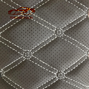 قماش جلد صناعي مبطن قابل للتخصيص مع تطريز ورغوة - لأغطية مقاعد السيارات والكراسي المكتبية وتنجيد الأثاث - Product Image 3