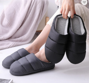 부드러운 따뜻한 퀼트 슬리퍼 슬립 온 겨울 방수 실내 메모리 폼 슬리퍼 여성 - Product Image 2