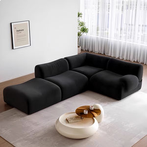Canapé Modulable Nordique Moderne à Rangée Droite, <span class=keywords><strong>Tissu</strong></span> Minimaliste Italien, Compression Sous Vide, pour Salon, Design d'Auteur - Product Image 6