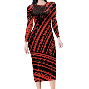 Big Size 7XL Dresses Women Plus Size Formal Polynesian Tribal Printed Daily Casual Plus size Dress & Skirt Elegant New Arrivals