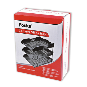 Organizador de Archivos de Plástico de 3 Niveles Foska, <span class=keywords><strong>Bandeja</strong></span> de Archivos de Escritorio de Buena Calidad, <span class=keywords><strong>Bandeja</strong></span> de <span class=keywords><strong>Documentos</strong></span> de Plástico - Product Image 6