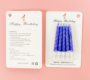 Haute qualité 10 pièces coloré spirale gâteau d'anniversaire bougies d'allumage avec support pour la décoration de mariage bébé enfants fête - Product Image 5
