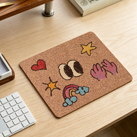 Tapis de souris absorbant en liège écologique, à base de marc de café et de résidus de thé vert, motif graffiti