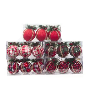 Conjunto de bolas para árvore de natal, enfeites de 8cm para árvore de natal, acessórios de decoração caseira de luxo e natal, novo, 2022