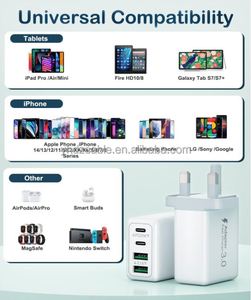 40W Dual <b>USB</b> <b>C</b> Travel Adapter 4-port <b>USB</b> QC3.0 Fast Charging Head EU UK US <b>Plug</b> Android Adapter - Product Image 6