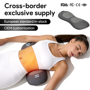 Lumbar <b>Pillow</b> With Heating <b>Massage</b> Airbag Oblong Shape For Waist Support Polyester Cotton Material Plug In Power - Product Image 2