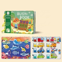 Enfants Montessori préscolaire occupé livre autocollants apprentissage sensoriel Animal ferme livre d'activités éducatives pour les tout-petits
