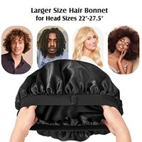 Nuevo Gorro de Dormir Unisex de Seda Satén con Doble Capa de Seda, Ajustable y Antideslizante, para Protección del Cabello en Adultos
