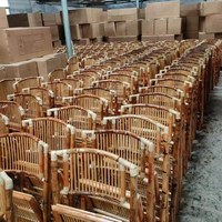 Chaise pliante en bambou empilable, pliable et durable pour mariage, événement, banquet, location et vente au détail