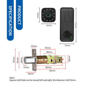 Oyo Kẽm Hợp Kim Thông Minh Khóa BLE Tuya Ứng Dụng Keyless Nhập Vân Tay Bàn Phím Thẻ Key Tự Động Khóa Cho Cửa Gỗ An Ninh Nhà Hệ Thống - Product Image 5