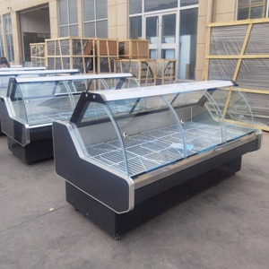 Deli cửa kính Máy làm lạnh tủ đông làm mát tủ lạnh Thiết bị bán thịt mở cửa tươi thịt hiển thị mát Showcase - Product Image 1