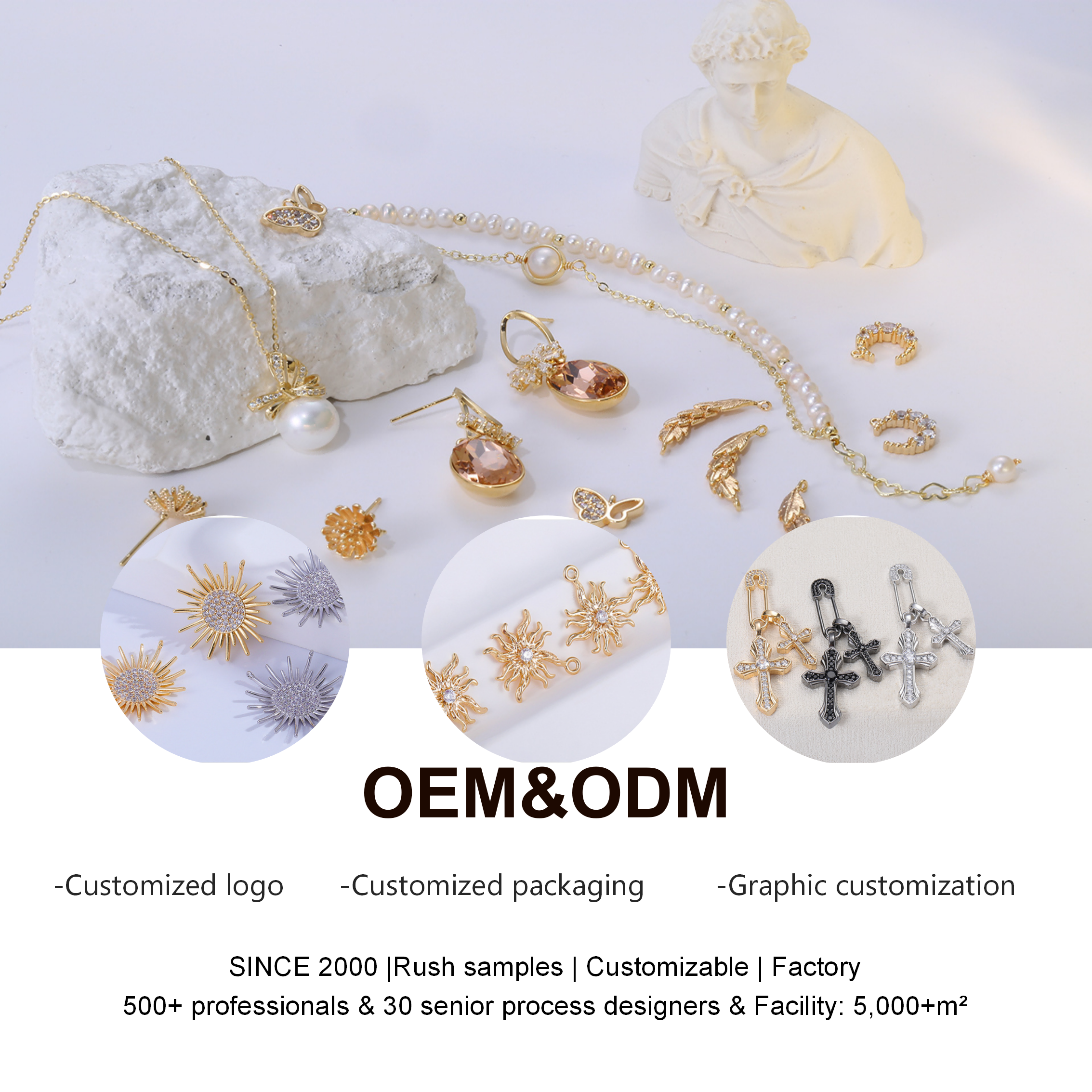 Color Retention Small Gold Plated Copper Alloy Beads Smooth Surface DIY Handmade Beaded Bracelet Jewelry Accessories Beads